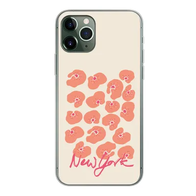Produktbild von MuchoWow® Handyhülle Schutzhülle Hülle für iPhone 11 Pro Blume - Abstrakt - New York Silikon Softcase Handy Hülle - Handy