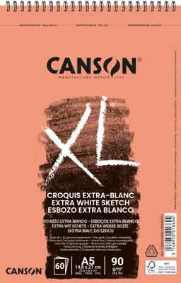 Produktbild von Canson 200001869 XL Extra Blanc Block fein 90 g/qm, 50 Blatt pro Block "Spirale