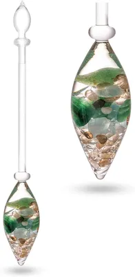 Productafbeelding van Gemstone Phial with Aquamarine, Aventurine, Smoky Quartz and Rhinestone for Detox and Serenity