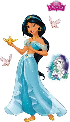 Image de Autocollant mural Disney Princesse Yasmine bleu - 612739 - 127 x 200 cm