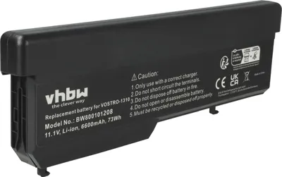 Produktbild von vhbw Akku kompatibel mit Dell Vostro 1320, 1510, 1310, 1520, 2510 Notebook (6600 mAh, 11,1 V, Li-Ion)