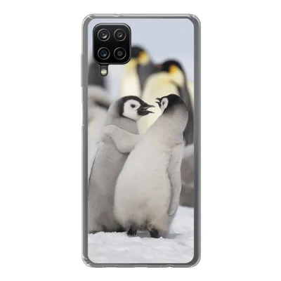 Produktbild von MuchoWow® Handyhülle Schutzhülle Hülle für Samsung Galaxy A12 Pinguine - Schnee - Tiere Silikon Softcase Handy Hülle - Bild
