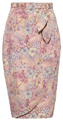 Immagine prodotto di Queen Kerosin, gonna in velluto ceruza - Tropical Coral, taglia XL