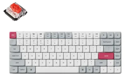 Produktbild von Keychron K3 Max Kabellose Mechanische Tastatur Low Profile - Weiß Backlight - Weiß Grau / Gateron Hot-Swap / Red