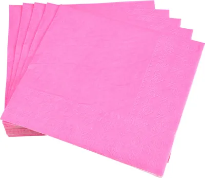 Image de 20 serviettes en papier 33 x 33 cm Tendance Uni rose