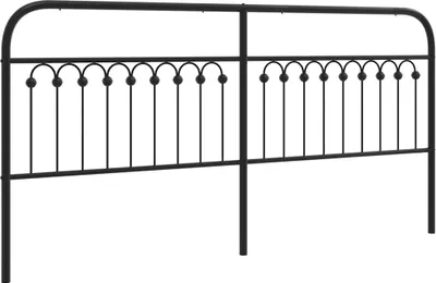 Produktbild von vidaXL Ersatz-Kopfteil Metall Schwarz 200 cm