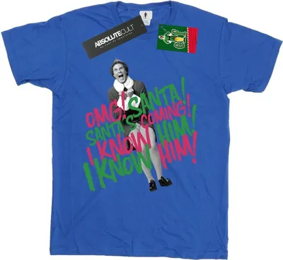 Produktbild von Elf - "Santa's Coming" T-Shirt für Herren BI23747 (3XL) (Königsblau)