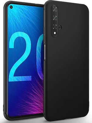 Zdjęcie produktu dla Silikonowe etui na telefon komórkowy Huawei Nova 5T Protective Cover Matt Black Backcover