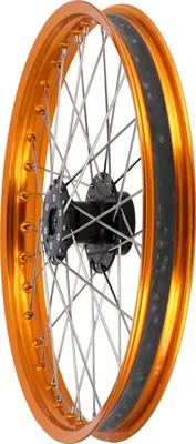 Zdjęcie produktu dla Kolo szprychowe 1.6 x 19 "do hamulca tarczowego, czarnej piasty, aluminiowa anodowana anodowana + szprychy ze stali nierdzewnej - Simson S53OR, S83OR