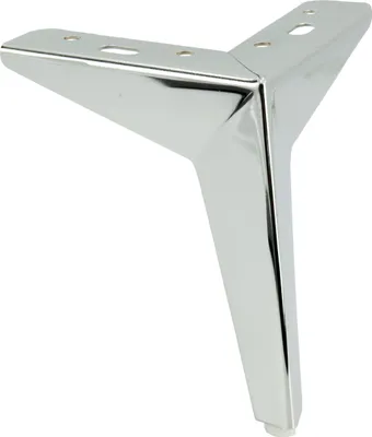 Immagine prodotto di Gamba per mobili "Star" in cromo-argento - altezza 15 cm, design moderno per mobili eleganti, ideale per applicazioni versatili e di facile montaggio.