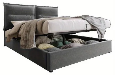 Produktbild von Zweifachbett – Doppelbett – Bett mit Stauraum – Mit Matratze und hydraulischem Hebesystem – 140x200 cm