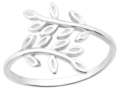 Produktbild von 925 Silber Ring Zweig Olivenzweig offen 52 (16.5 mm Ø)