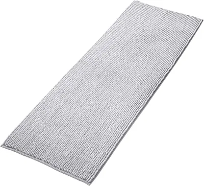 Produktbild von Badezimmermatte 50x150 cm, grau, Chenille, rutschfest, für Badezimmer