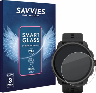 Produktbild von 3x Savvies Schutzglas Folie für Suunto Race S 9H Panzer Schutzfolie Glas Displayschutz klar transparent