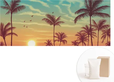 Obrázok produktu pre Samolepiaca fototapeta - Nástenné obrazy do obývacej izby - 208x146 cm - Dekoratívna fólia na stenu - Moderný dizajn na dekoráciu stien - Tapety do interiéru - Tropická krajina
