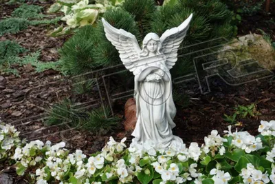 Produktbild von Grabschmuck Grab Stein Dekoration Engel Figur Skulptur Gott Heilig 46cm S101221