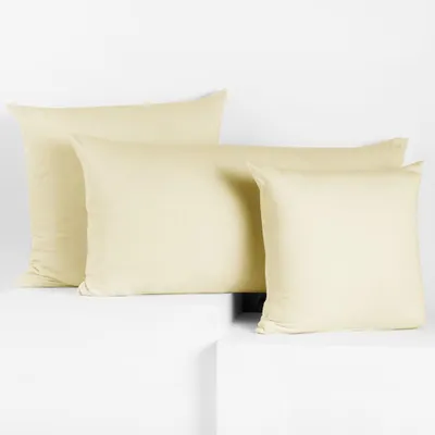 Produktbild von 2 Kissenbezüge Jersey Baumwolle Reißverschluss creme - 40 x 200 cm