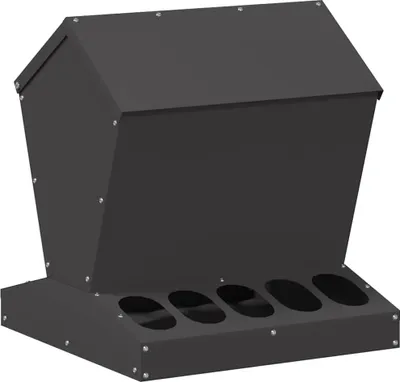 Zdjęcie produktu dla vidaXL Karmnik dla kurczaka czarny 40 x 40 x 45 cm Stal walcowana na zimno