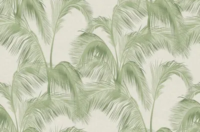 Produktbild von Sanders & Sanders Fototapete Palmblätter Beige und Grün 424 x 280 cm