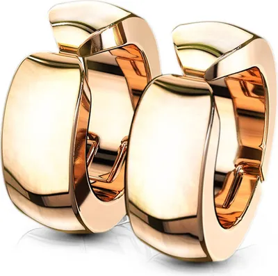 Produktbild von Fake Creolen Ohrclips: Ohrringe ohne Ohrlöcher Rose Gold