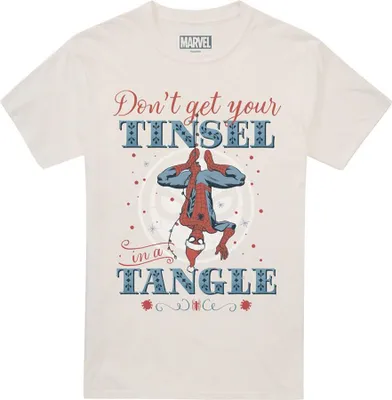 Produktbild von Spider-Man - "Don´t Get Your Tinsel In A Tangle" T-Shirt für Herren/Damen Uni, weihnachtliches Design TV26435 (4XL) (Natürlich)