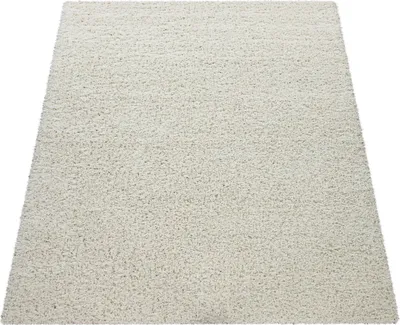 Immagine prodotto di Tappeto Shaggy a pelo lungo di alta qualità, alta densità di filati, tinta unita luccicante, color crema, dimensioni 70x250 cm