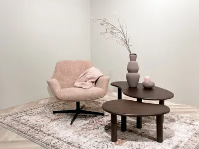 Produktbild von Livingfurn - Couchtisch Nubi Brown 2er-Set - Mangoholz