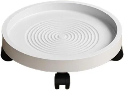 Image de Chariot à plantes à roulettes, blanc, 22 cm, pour l'intérieur et l'extérieur