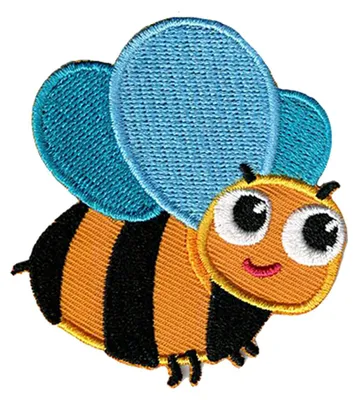 Produktbild von Biene Tier - Aufnäher, Bügelbild, Aufbügler, Applikationen, Patches, Flicken, Zum Aufbügeln, Größe: 5,8 x 6,3 cm