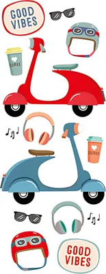 Produktbild von Sticker Vespa, 1 Bogen, Rössler
