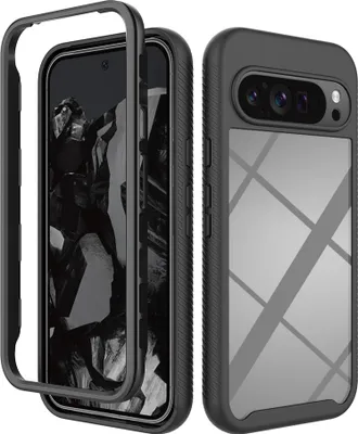 Obrázek produktu pro Pouzdro pro Google Pixel 9 Pro XL, Hybrid Průhledné Zadní Kryt, Robustní TPU Nárazník, Nárazuvzdorné Pouzdro Černý