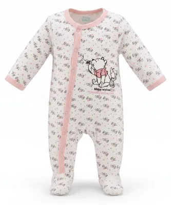 Produktbild von Disney Winnie der Pooh Ferkel Baby Strampler Einteiler Gr. 86 Baumwolle - Weiss, 86
