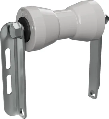 Immagine prodotto di Rullo per chiglia in poliuretano con supporto C rotolo rimorchio per barca zincato SUPROD, 160 mm, grigio