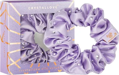 Produktbild von CRYSTALLOVE Seidenhaargummi mit Kristallen - Flieder