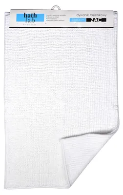 Image de Tapis de bain zac en polyester blanc 80 cm x 50 cm