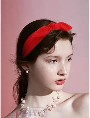 Produktbild von 6 Damen-Stirnbänder mit Twist-Knoten, elastische Haarbänder für Make-up, Alltag, Yoga und Sport, Vintage, 6 Stück