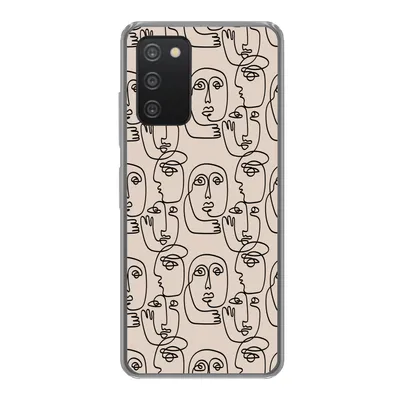 Produktbild von MuchoWow® Handyhülle Schutzhülle Hülle für Samsung galaxy a73 Muster - Kopf - Strichzeichnung Silikon Softcase Handy Hülle - Handyhülle