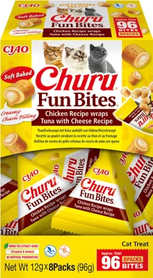 Produktbild von Churu Katzensnack Fun Bites Wrap Huhn & Thunfisch & Käse 8 x 12 g