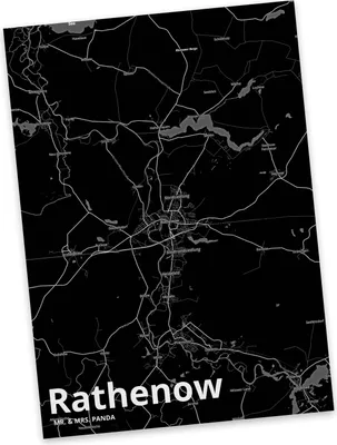 Produktbild von Mr. & Mrs. Panda Postkarte Rathenow - Geschenk, Ansichtskarten, Stadt Dorf Karte Landkarte Map Stadtplan, kunstkarte, Ansichtskarte, Grußkarte, Postkarten
