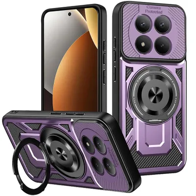 Produktbild von Handyhülle für Xiaomi Redmi Note 15 Pro 5G, Techsuit RuggedCam, Violett / Schwarz