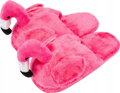 Produktbild von Zolta plyšové papuče pre dámy a deti - dámske papuče so zvieratkami - huňaté plyšové papuče - papuče na zimu - ONE SIZE veľkosť 36-41 - Neon Flamingo