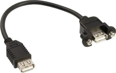 Obrázok produktu pre InLine 33441D, 0,2 m, USB A, USB A, USB 2.0, Samica/Samica, Čierna