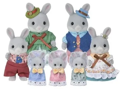 Produktbild von EPOCH Traumwiesen Sylvanian Families - Waldkaninchen Familie Festtagsset