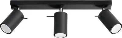 Immagine prodotto di Lampada a soffitto RING 3 nero 3xGU10 10W acciaio 16x6x45cm Sollux Lighting
