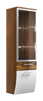 Produktbild von Posseik Hochschrank, walnuss-weiß, 134,5 cm