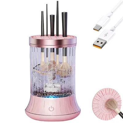 Produktbild von Elektrischer Make-up Pinselreiniger, automatische Pinselwaschmaschine mit USB Akku, Kosmetikpinsel Reiniger für Beauty Blender, gründliche Reinigung