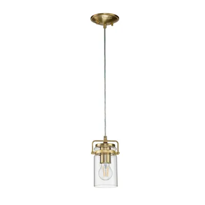 Immagine prodotto di Lampada a sospensione Brinley in ottone spazzolato 1xE27 60W Kichler