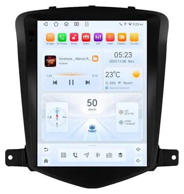 Obrázok produktu pre Multimediálny prehrávač do auta, dotykový displej, integrácia so smartfónom, kompatibilný s modelmi Chevrolet Cruze J300 (ročníky 2008 - 2012), bezdrôtové pripojenie, model QS2 (4G, 32 GB, 8-jadrový procesor)