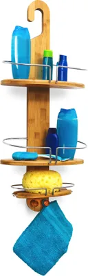 Produktbild von relaxdays Duschregal Bambus zum Einhängen