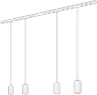 Immagine prodotto di Sistema a binario Briloner Rail, set completo, 4x pendenti GU10, alimentazione, bianco, 1,5 m